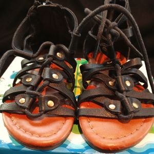 Baby Gladiator Sandals Size 5 Black
